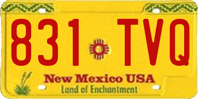 NM license plate 831TVQ