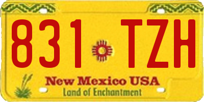 NM license plate 831TZH