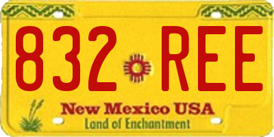 NM license plate 832REE