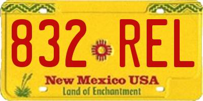 NM license plate 832REL