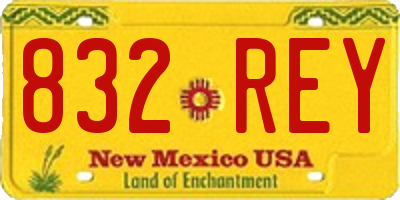 NM license plate 832REY