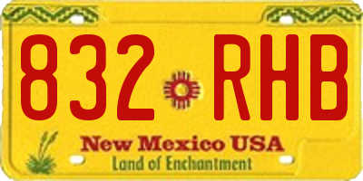 NM license plate 832RHB
