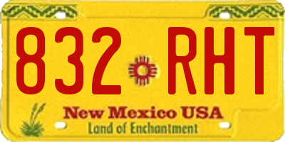 NM license plate 832RHT