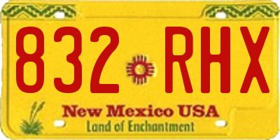 NM license plate 832RHX