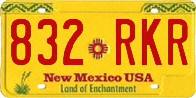 NM license plate 832RKR