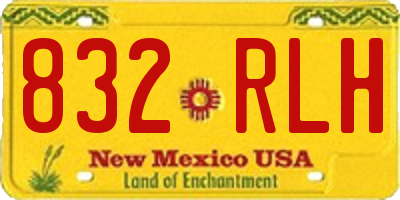 NM license plate 832RLH