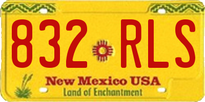 NM license plate 832RLS