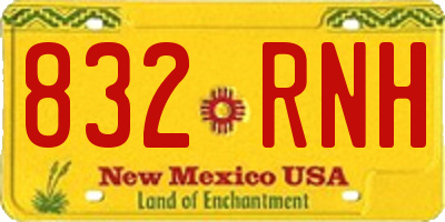 NM license plate 832RNH