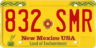 NM license plate 832SMR