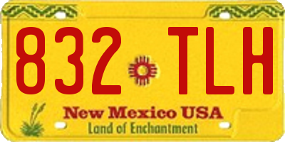NM license plate 832TLH