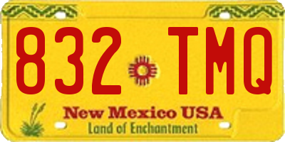 NM license plate 832TMQ
