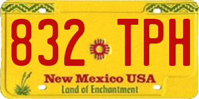 NM license plate 832TPH