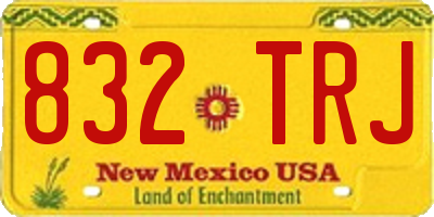 NM license plate 832TRJ