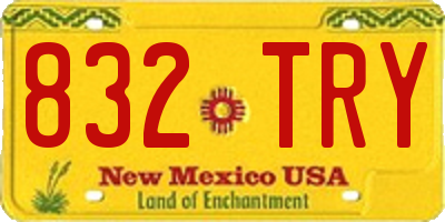 NM license plate 832TRY