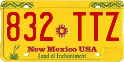 NM license plate 832TTZ