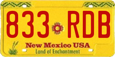NM license plate 833RDB