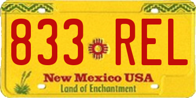 NM license plate 833REL