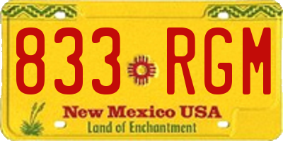 NM license plate 833RGM