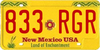 NM license plate 833RGR