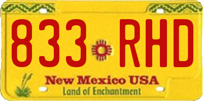 NM license plate 833RHD