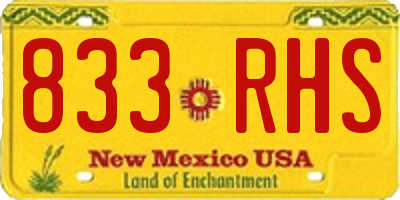NM license plate 833RHS