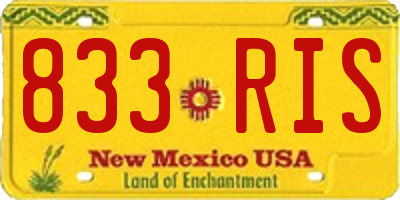 NM license plate 833RIS