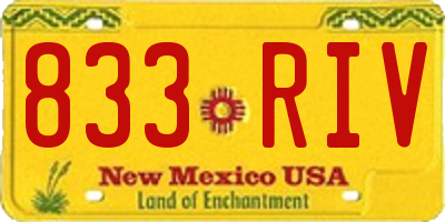 NM license plate 833RIV
