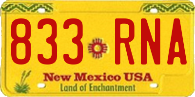NM license plate 833RNA