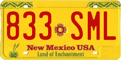 NM license plate 833SML