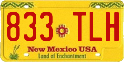 NM license plate 833TLH