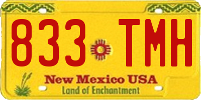 NM license plate 833TMH