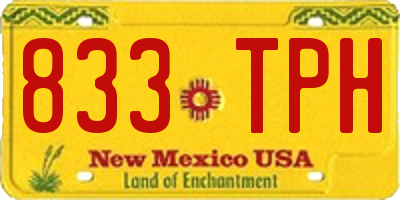 NM license plate 833TPH