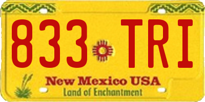 NM license plate 833TRI
