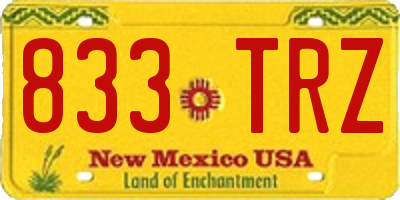 NM license plate 833TRZ