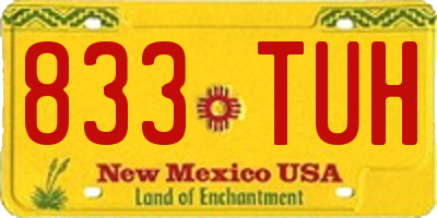 NM license plate 833TUH