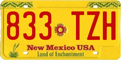 NM license plate 833TZH