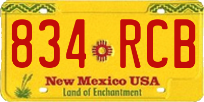 NM license plate 834RCB