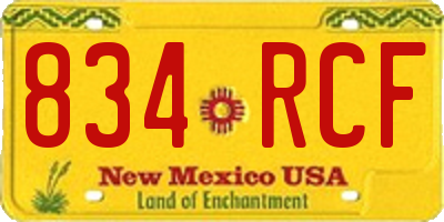 NM license plate 834RCF
