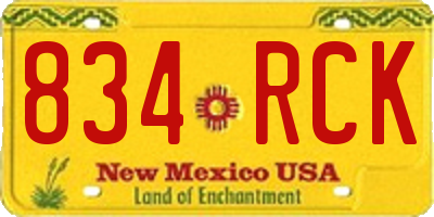 NM license plate 834RCK