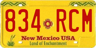 NM license plate 834RCM