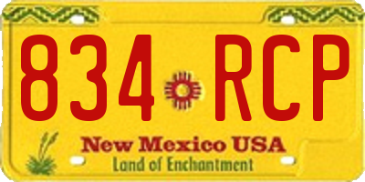 NM license plate 834RCP