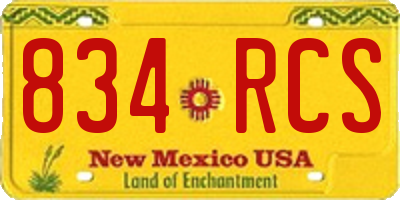 NM license plate 834RCS
