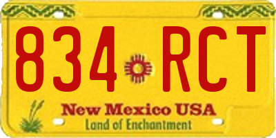 NM license plate 834RCT