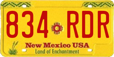 NM license plate 834RDR