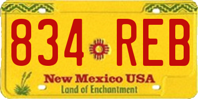 NM license plate 834REB