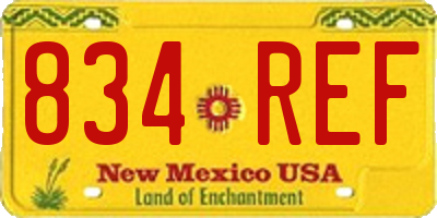 NM license plate 834REF