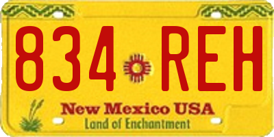 NM license plate 834REH