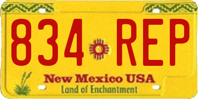 NM license plate 834REP