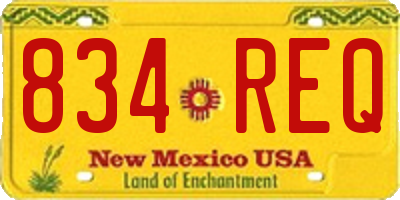 NM license plate 834REQ