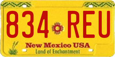 NM license plate 834REU